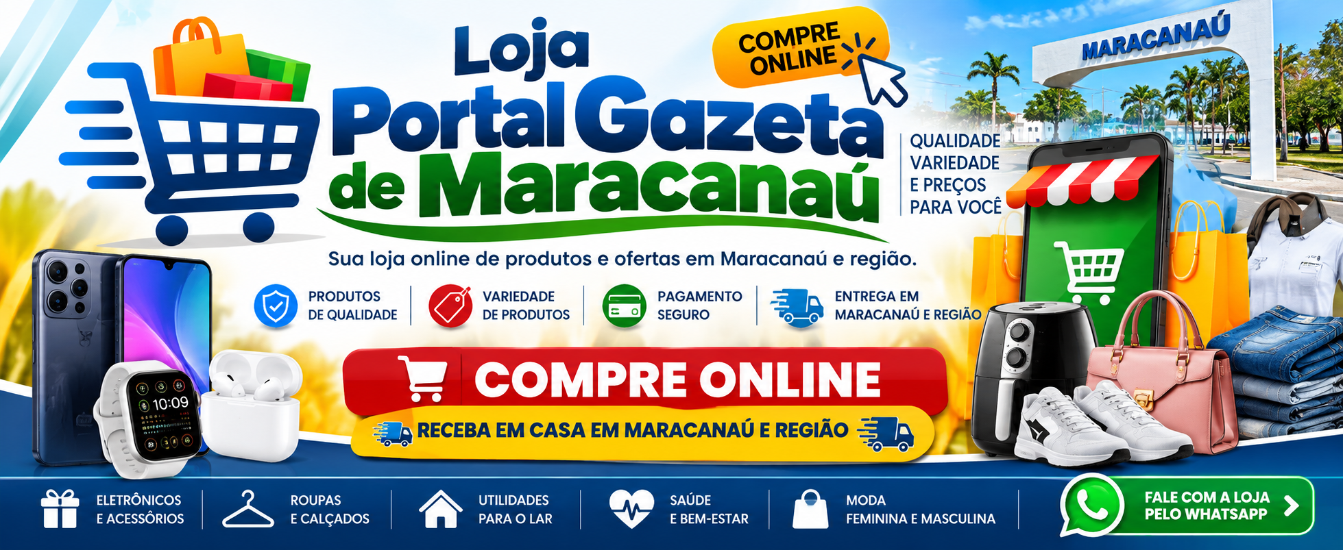 Banner da Loja Portal Gazeta de Maracanaú com ofertas, produtos e entrega em Maracanaú e região